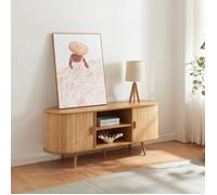 Buffet Nordkapp avec portes coulissantes MDF bambou bois 140 x 40 x 56 cm naturel