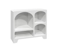 sweeek - Buffet Organique Plusieurs niches 4 Compartiments. Buffet Bas. Effet Bois Blanc 90cm