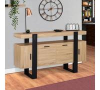 IDMarket - Buffet Phoenix 140 cm 4 portes bois et noir