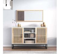 Buffet/Placard/Commode - 1 PC - pour Salon/Cuisine - blanc 105x30x65 cm - bois d'ingénierie A6185
