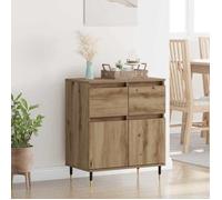 Buffet/Placard/Commode - 1 PC - pour Salon/Cuisine - Chêne artisanal 60x35x70 cm - Bois d'ingénierie et fer A9300