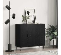Buffet/Placard/Commode - 1 PC - pour Salon/Cuisine - Chêne noir 90x32,5x80 cm - Bois d'ingénierie A9084