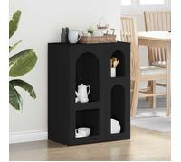 Buffet/Placard/Commode - 1 PC - pour Salon/Cuisine - Noir 59x35x80,5 cm - Bois d'ingénierie A9481