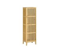 HOMCOM - Meuble de rangement - Bambou - 40x30x140cm - Bois naturel