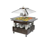 Buffet Réfrigéré Carré Professionnel 4 Bacs GN 1/1 Mastro