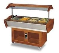 Buffet Réfrigéré Central Froid Statique L2g - B1604RE - 4 Bacs - Noyer Clair