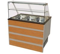 Buffet Réfrigéré -Dessus en Verre - GN 3/1 - 1070x800x(H)850/1350mm