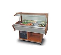 Buffet Réfrigéré Self Service Mural Professionnel 4 bacs GN 1/1