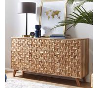 Buffet REWA 140x78,5x40 cm Buffet en bois massif d'acacia
