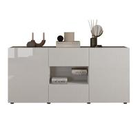 Buffet - RICCIONE - Blanc laqué brillant - 2 portes - 2 tiroirs - 181 x 42 x 84 cm