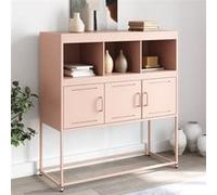 Buffet rose 100,5x39x107 cm acier Rose G