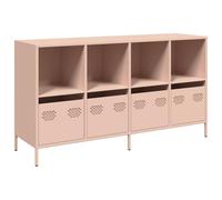vidaXL Buffet rose 135x39x73,5 cm acier laminé à froid, meuble de rangement, meuble de rangement de cuisine, meuble de 3307162
