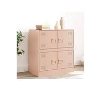 vidaXL Buffet en acier 67x39x73 cm rose