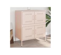 vidaXL Buffet armoire de rangement 68×39×79 cm acier 842953 – Rose G