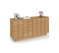 IDMarket - Buffet 160 cm Rosie 4 Portes façon hêtre Design Minimaliste