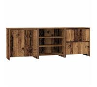 Buffet rustique en bois d'ingénierie - vidaXL - 70x41x75 cm - Bois ancien - Portes à charnières - Étagères intégrées