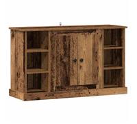 Buffet rustique en bois d'ingénierie - vidaXL - Bois ancien - 100x35,5x60 cm - 2 portes - Multi-étagères