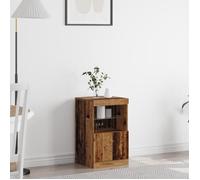 Buffet avec lumières LED bois ancien 41x37x67 cm G