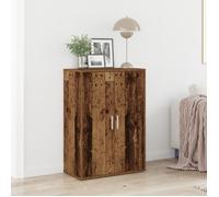 Buffet Rustique - vidaXL - Bois Massif Récupéré - 3 Étagères - 2 Portes - Marron