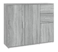 Buffet - SALALIS - Sonoma gris - Bois d'ingénierie - 91x29,5x75 cm - Style classique