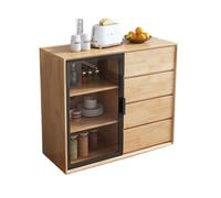 Buffet Salle a Manger Buffet Moderne Simple en Bois Massif, Meuble De Rangement Mural for Salon, Cuisine, Maison Bahut(A)