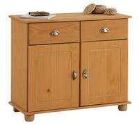 Idimex Buffet COLMAR commode bahut vaisselier meuble bas rangement avec 2 tiroirs et 2 portes, en pin massif teinté et ciré