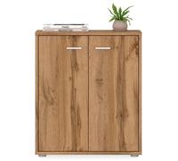IDIMEX Buffet Salle à Manger FIRMIN L 60 cm Coloris chêne wotan avec 2 Portes bahut Bas Meuble de Rangement Style Moderne Commode vaisselier 60 x 70 x 30 cm