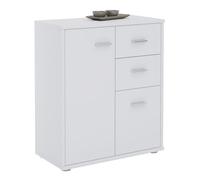 IDIMEX Buffet Salle à Manger Remy L 60 cm Blanc avec 2 Portes et 2 tiroirs, bahut Bas, Meuble de Rangement Style Moderne, Commode vaisselier 60 x 70 x 30 cm