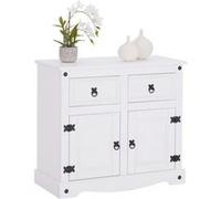Buffet salle à manger RURAL L 87 cm en bois massif - Blanc Blanc G