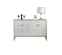 Buffet Salle a Manger Table d'Entrée Style Coquillage 140 cm, Armoire de Rangement Minimaliste for Salon, Meuble Décoratif, Adaptée à la Cuisine, Entrée, Chambre etc Bahut
