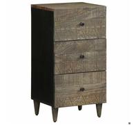 Buffet salon séjour, meuble de rangement bois d'ingénierie - noir - 3 tiroirs - Commode Et Enfilade - 40 x 33 x 75 cm &883555