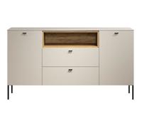 Buffet - SAO PAULO - Cachemire / Chêne blond - 2 portes, 1 niche, 2 tiroirs - 154 x 42 x 85 cm - TRENDTEAM