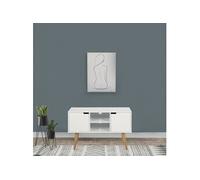 Lokka - Buffet Scandinave Blanc Avec 2 Placards Blanc
