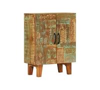 Vidaxl Buffet Sculpté À La Main 55x30x75 Cm Bois Massif Récupération Marron