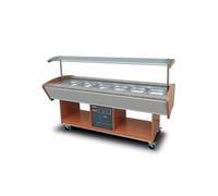 Buffet self service réfrigéré professionnel central 6 bacs GN 1/1