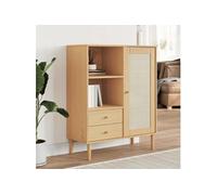 Vidaxl Buffet Senja Aspect Rotin Marron 90x40x112cm Bois Massif De Pin Marron