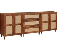 Buffet Set 3 pcs Brown 180 x 33 x 75 cm Bois massif Mango