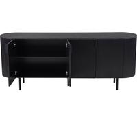 Buffet / Sideboard VAGOS - 4 portes - Dimensions L200 x H80 x P45 cm - Couleur Marron Foncé - Style Design