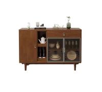 Buffet Simple Moderne en Bois Massif Armoire de Rangement de Cuisine Armoire de Rangement Nordique Salon Thé Armoire de Rangement Armoire de Cuisine(A)