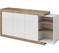 Buffet SINATRA - 180 cm en chêne et blanc brillant