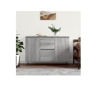 Buffet sonoma gris 104x35x70 cm bois d ingénierie