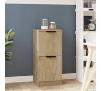 Buffet Sonoma Gris 30x30x70 cm Bois d'Ingénierie Armoire Rangement vidaXL