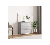 vidaXL Buffet Sonoma gris 60x35x70 cm Bois d'ingénierie 827178