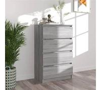 815076 vidaXL Buffet Sonoma gris 60x35x98,5 cm Bois d'ingénierie