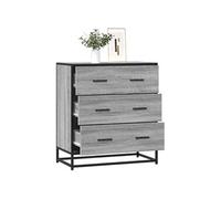 Vidaxl Buffet Sonoma Gris 68x35x76 Cm Bois D'ingénierie Et Métal Multicolore