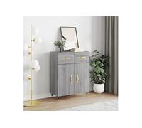 Vidaxl Buffet Sonoma Gris 69,5x34x90 Cm Bois D'ingénierie Gris