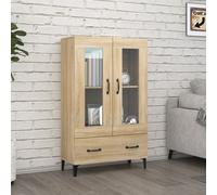 Buffet Sonoma Gris 70x31x115 cm Bois d'Ingénierie Armoire de Rangement vidaXL