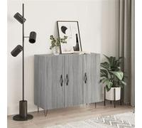 vidaXL Buffet Sonoma gris 90x34x80 cm bois d'ingénierie