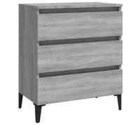 Buffet Sonoma gris - ESTINK - 60x35x69 cm - Bois d'ingénierie - Métal - 3 tiroirs