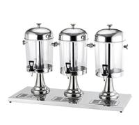 Buffet Stainless Steel Juice Tripod Single Double Head Refrigeration Beverage Machine Transparent Cold Drink Machine(E)